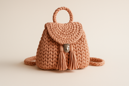 Nest Pack Urban - Elegant Off-White Crochet Backpack