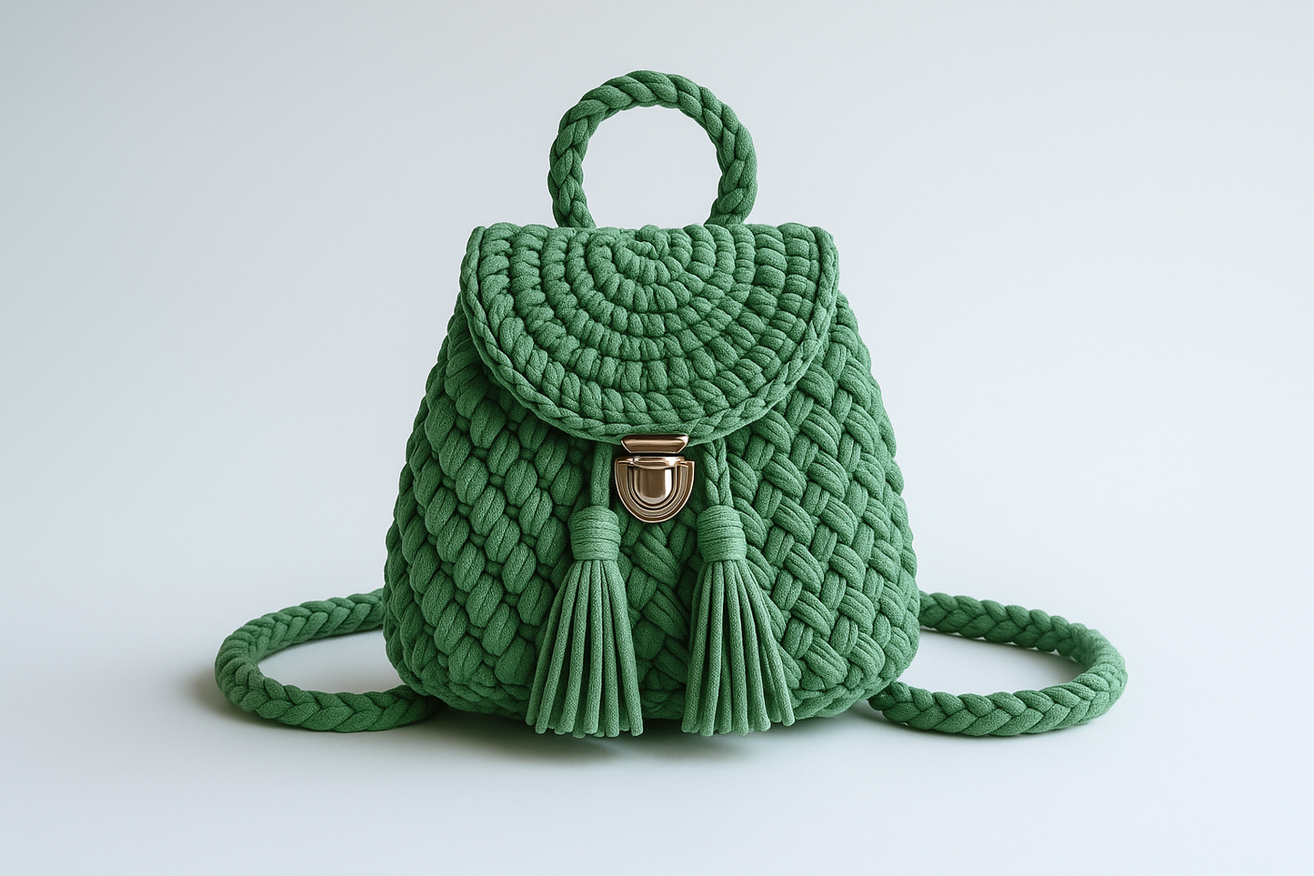 Nest Pack Urban - Elegant Off-White Crochet Backpack