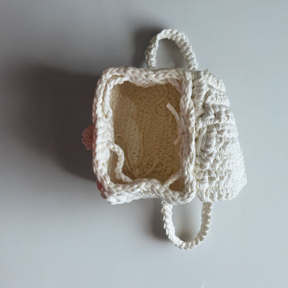 Nest Pack Urban - Elegant Off-White Crochet Backpack